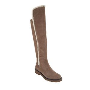 Sole Society Knee High Boots with faux fur